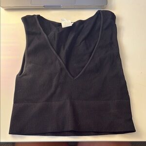 Nikibiki Black Fitted Ribbed Tank Top